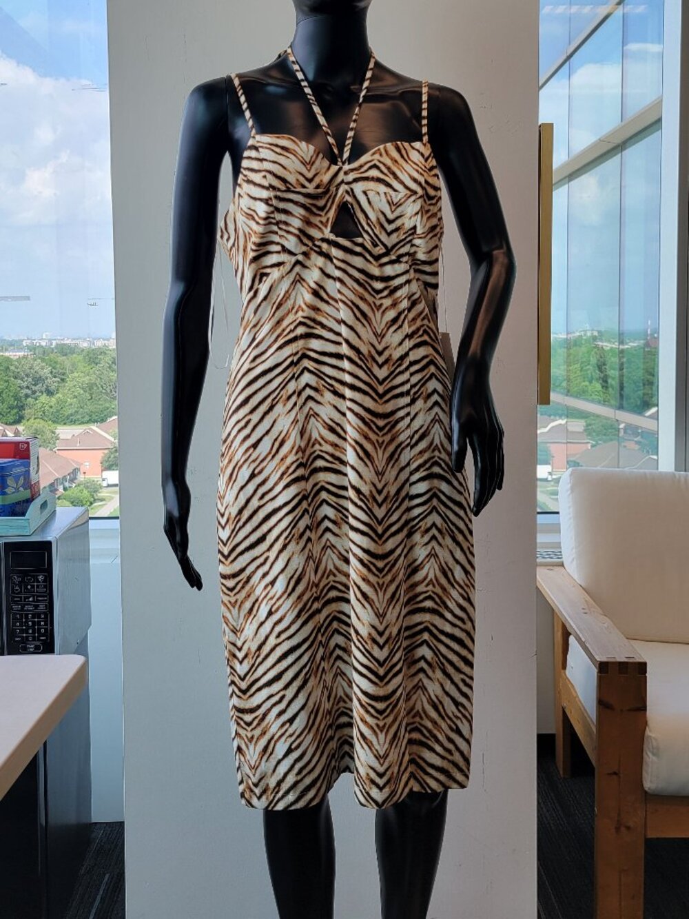 Bar III Tiger Print Slip Dress